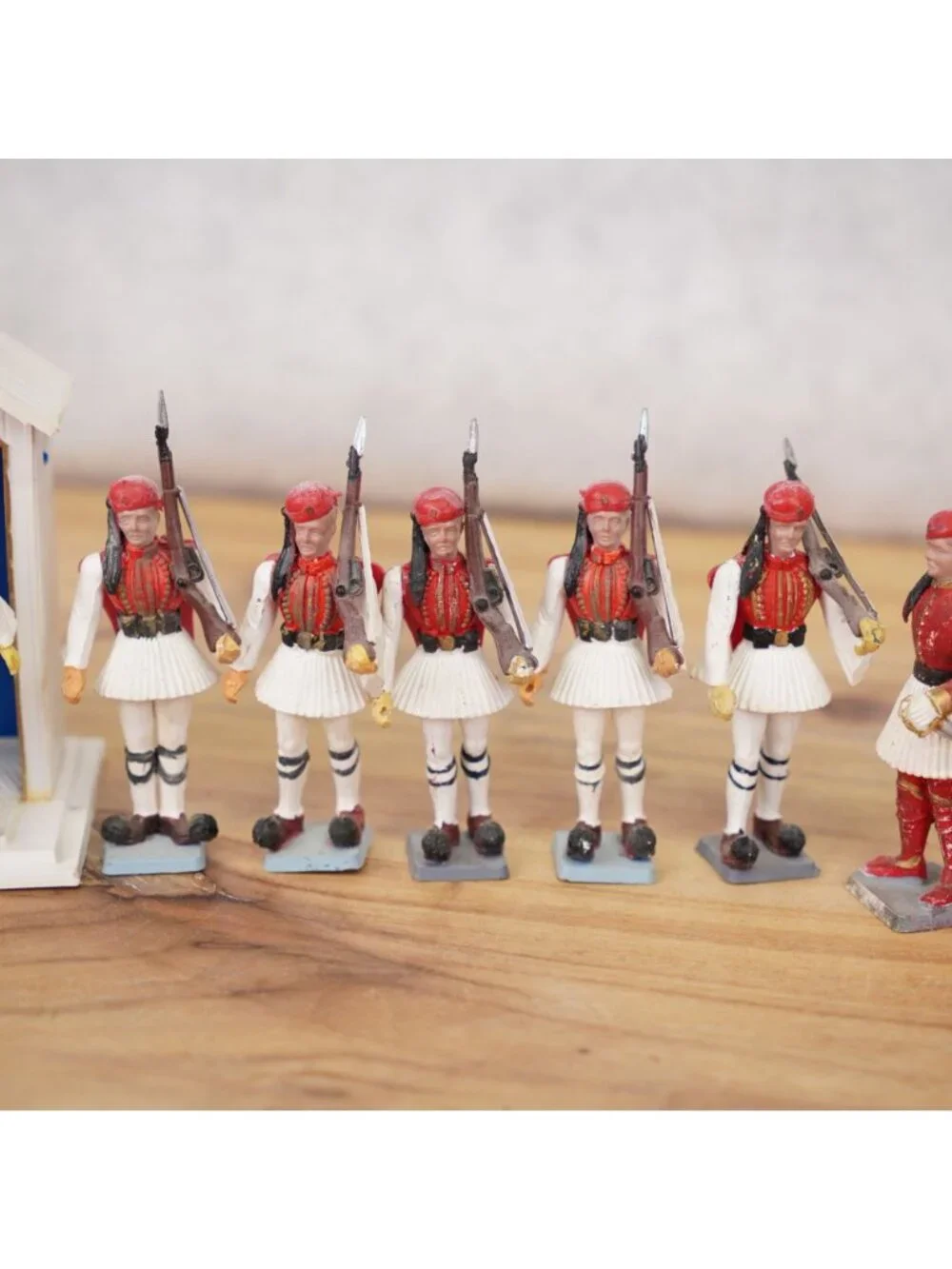 Vintage Aohna Greek Toy Soldiers Set of 13 Evzone Guard Soldiers & Musicians